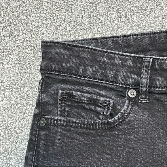 Loft The Curvy Skinny Jeans Womens Size 27/4 Black Denim Mid Rise Ankle - Picture 3 of 9